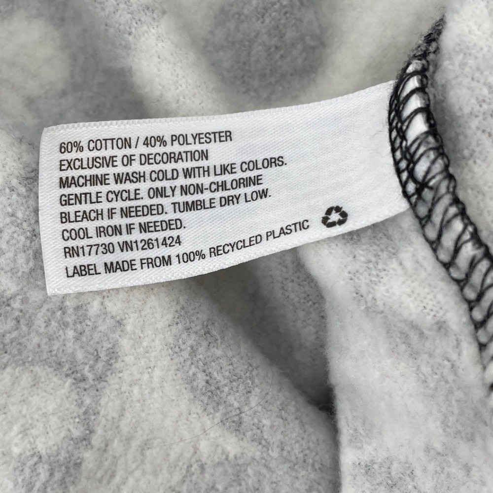 Cropped Hoodie Women Large Black White Retro Floral Check Indie Streetwear Y2K - Picture 5 of 8
